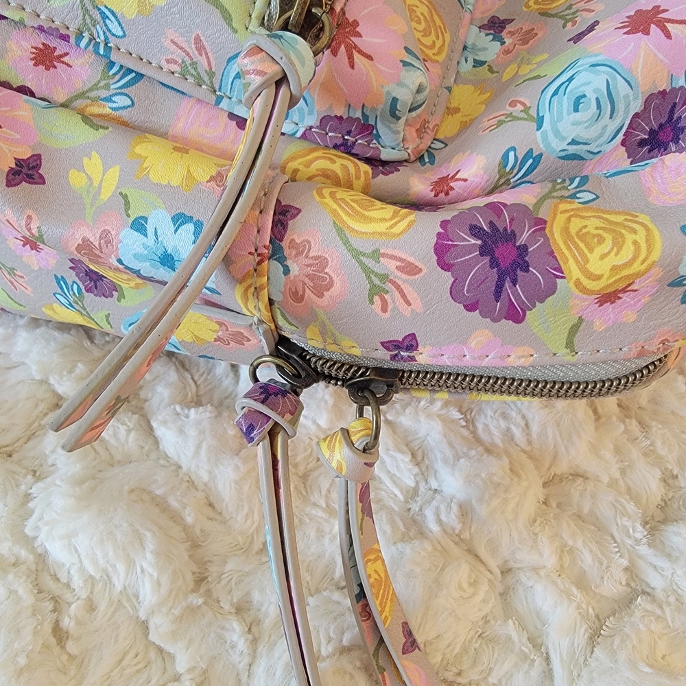 Floral Backpack with Front Zipper Pocket - Picture 6 of 7
